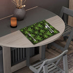 Cannabis Leaves Pattern Print Placemat