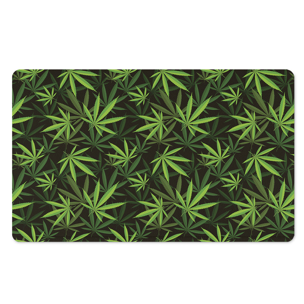 Cannabis Leaves Pattern Print Polyester Doormat