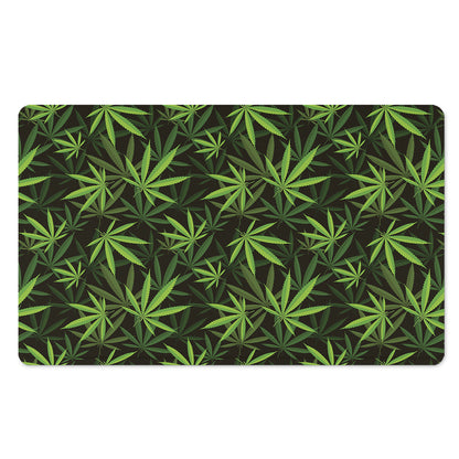 Cannabis Leaves Pattern Print Polyester Doormat