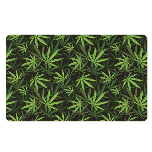 Cannabis Leaves Pattern Print Polyester Doormat