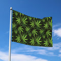 Cannabis Leaves Pattern Print Polyester Flag