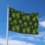 Cannabis Leaves Pattern Print Polyester Flag