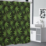 Cannabis Leaves Pattern Print Premium Shower Curtain