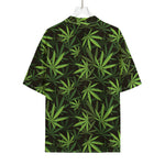 Cannabis Leaves Pattern Print Rayon Hawaiian Shirt