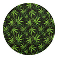 Cannabis Leaves Pattern Print Round Blanket