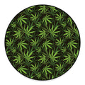 Cannabis Leaves Pattern Print Round Floor Mat