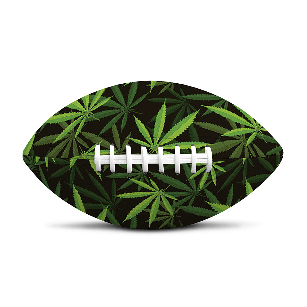 Cannabis Leaves Pattern Print Rugby Ball