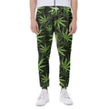 Cannabis Leaves Pattern Print Joggers