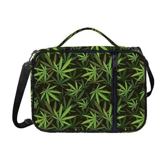 Cannabis Leaves Pattern Print Shoulder Strap Bible Bag