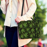 Cannabis Leaves Pattern Print Shoulder Strap Bible Bag