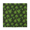 Cannabis Leaves Pattern Print Silk Bandana