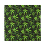 Cannabis Leaves Pattern Print Silk Bandana