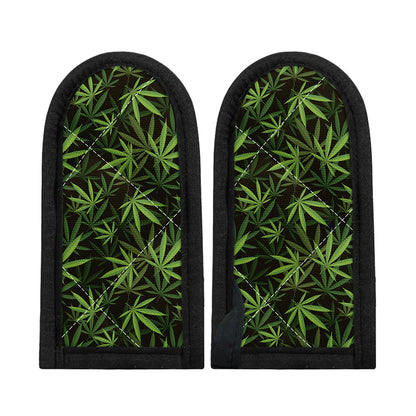 Cannabis Leaves Pattern Print Skillet Handle Cover