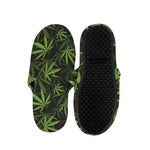 Cannabis Leaves Pattern Print Slippers
