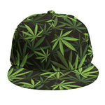 Cannabis Leaves Pattern Print Snapback Cap