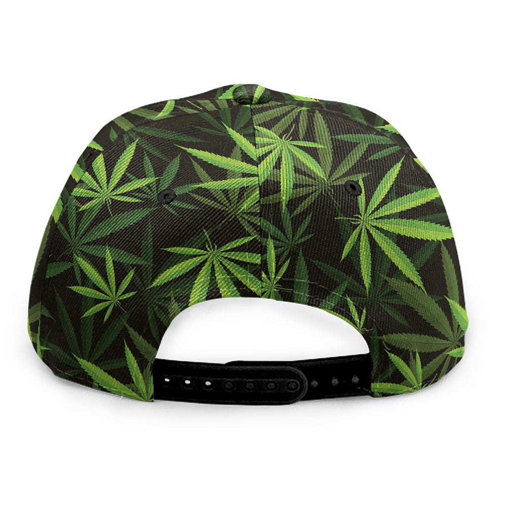 Cannabis Leaves Pattern Print Snapback Cap