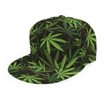 Cannabis Leaves Pattern Print Snapback Cap