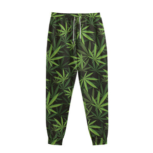 Cannabis Leaves Pattern Print Sweatpants