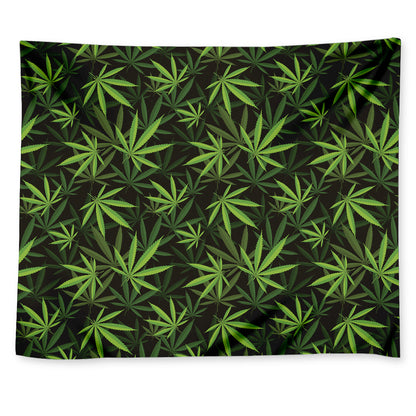 Cannabis Leaves Pattern Print Tapestry