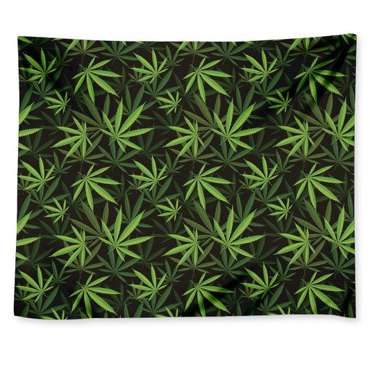 Cannabis Leaves Pattern Print Tapestry