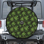 Cannabis Leaves Pattern Print Tire Cover With Camera Hole