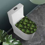 Cannabis Leaves Pattern Print Toilet Lid Cover