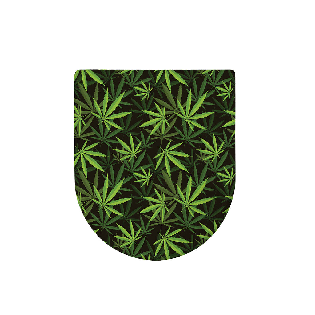 Cannabis Leaves Pattern Print Toilet Lid Cover
