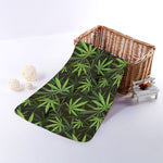 Cannabis Leaves Pattern Print Towel