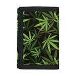 Cannabis Leaves Pattern Print Trifold Wallet