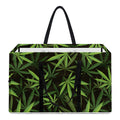 Cannabis Leaves Pattern Print Utility Tote Bag