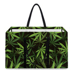 Cannabis Leaves Pattern Print Utility Tote Bag