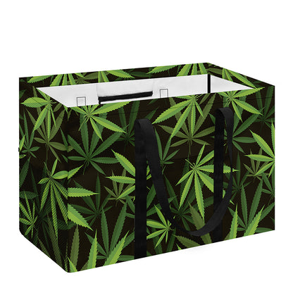 Cannabis Leaves Pattern Print Utility Tote Bag