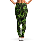 Cannabis Leaves Pattern Print Women's Leggings