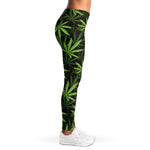 Cannabis Leaves Pattern Print Women's Leggings