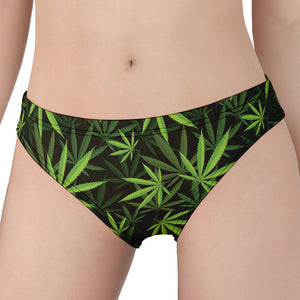 Cannabis Leaves Pattern Print Women's Panties