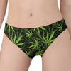 Cannabis Leaves Pattern Print Women's Panties