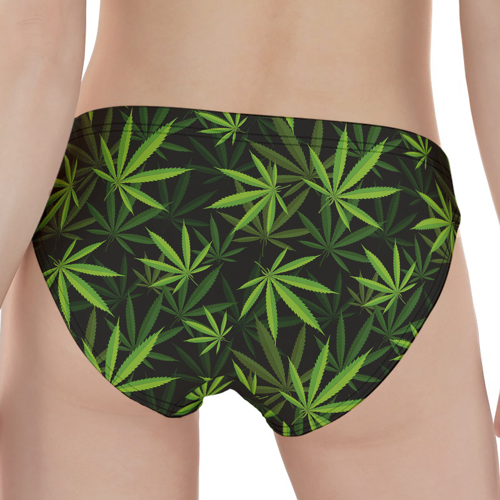 Cannabis Leaves Pattern Print Women's Panties