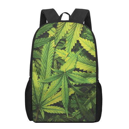 Cannabis Print 17 Inch Backpack