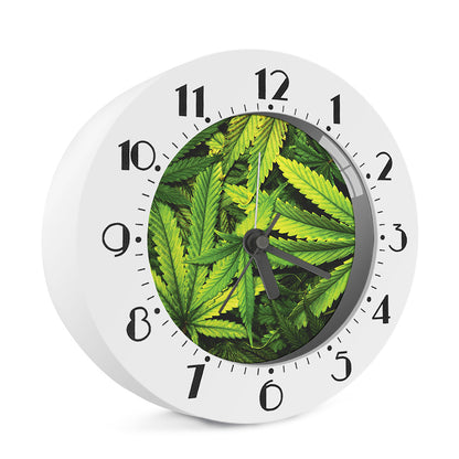 Cannabis Print Alarm Clock
