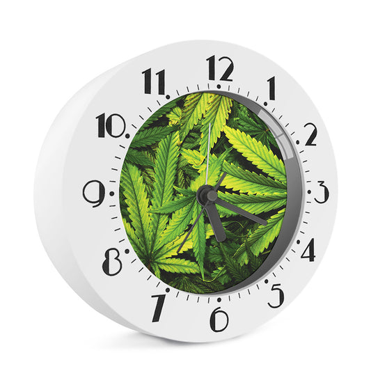 Cannabis Print Alarm Clock