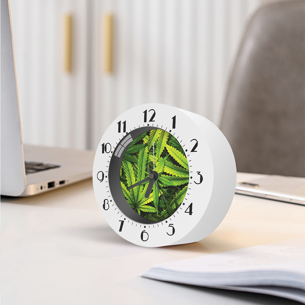 Cannabis Print Alarm Clock