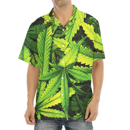 Cannabis Print Aloha Shirt