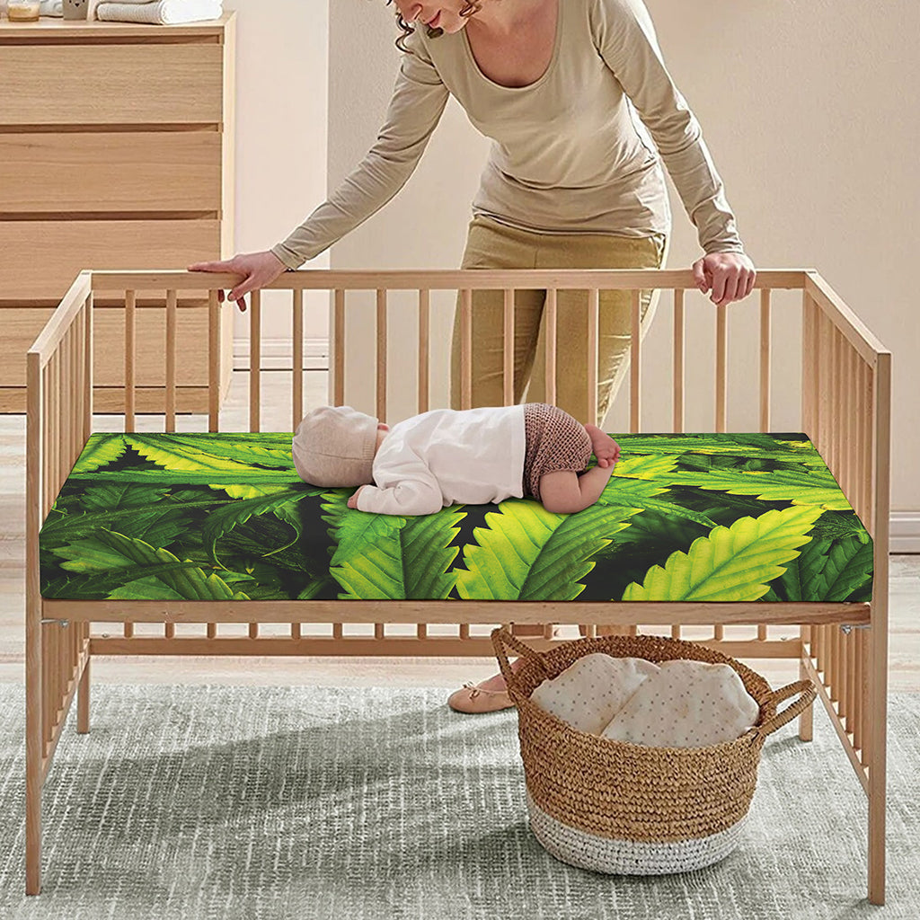 Cannabis Print Baby Crib Sheet