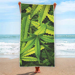 Cannabis Print Beach Towel