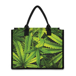 Cannabis Print Canvas Tote Bag
