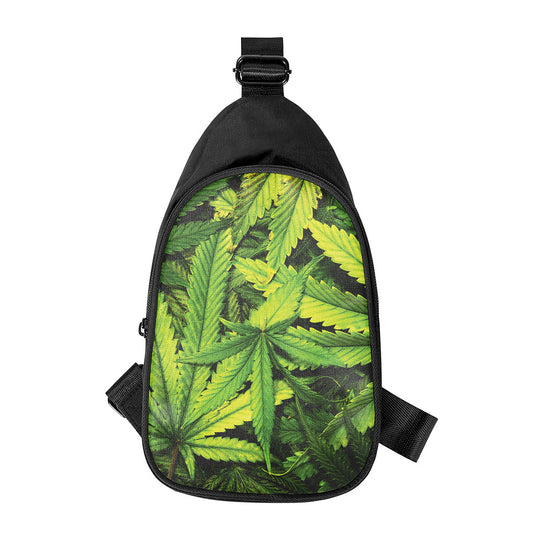 Cannabis Print Chest Bag
