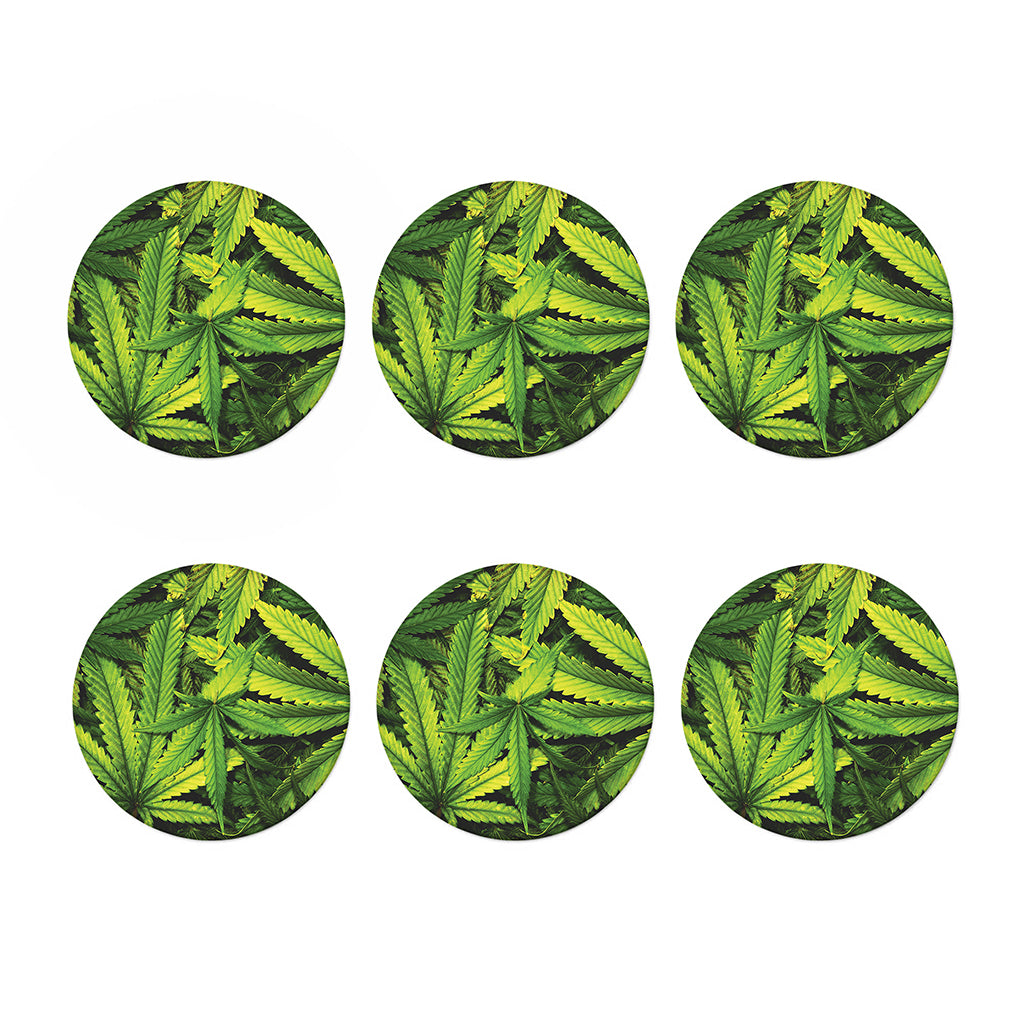 Cannabis Print Coaster Set