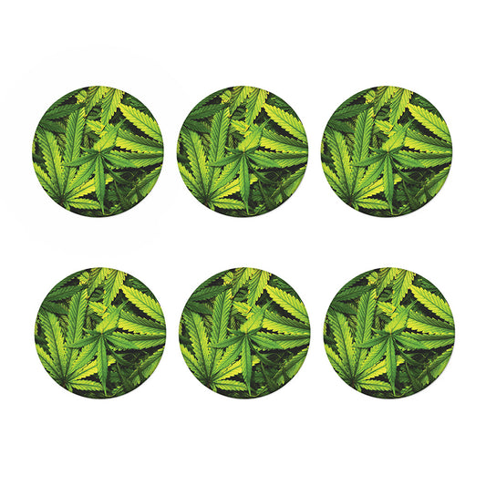 Cannabis Print Coaster Set