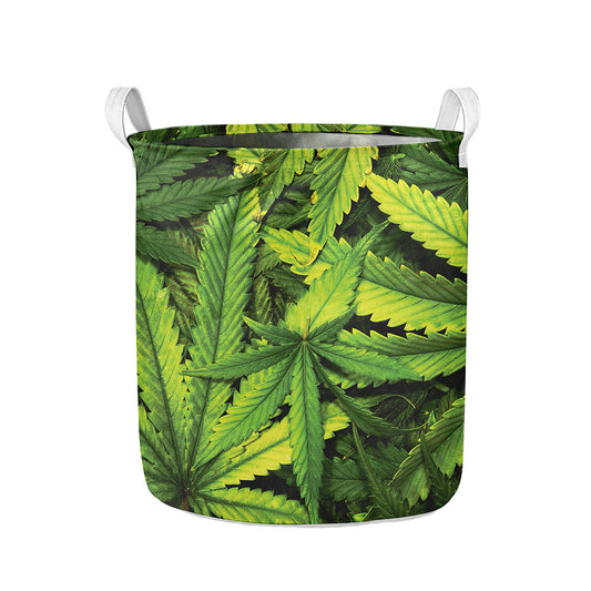Cannabis Print Collapsible Laundry Basket