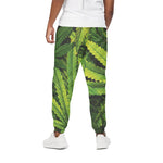 Cannabis Print Cotton Pants